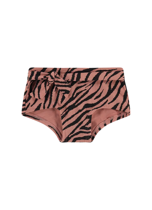Beachlife Rose Zebra bikini broekje meisjes roze