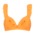 Beachlife ruffle bikini top dames oranje