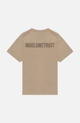 In Gold We Trust The Future T casual t-shirt heren bruin