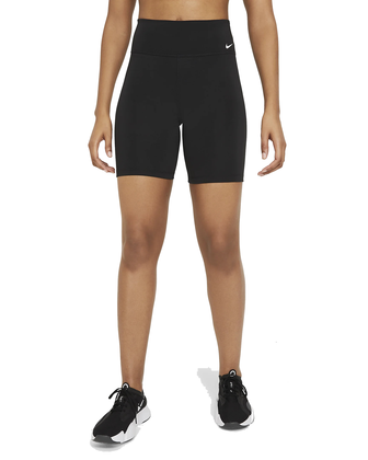 Nike One Womens Mid-Rise hardloop broek dames kort antraciet