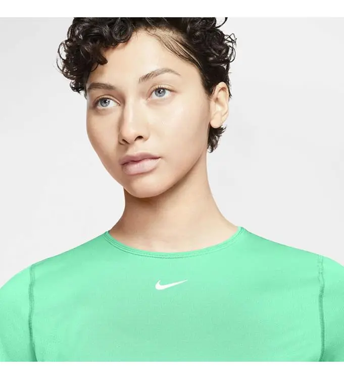 wond amateur Speciaal Nike Pro Short Sleeve sportshirt dames mint van badminton shirts