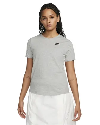Nike Sportswear Club Essential sportshirt dames grijs