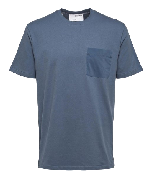 Selected Homme casual t-shirt heren donkerblauw