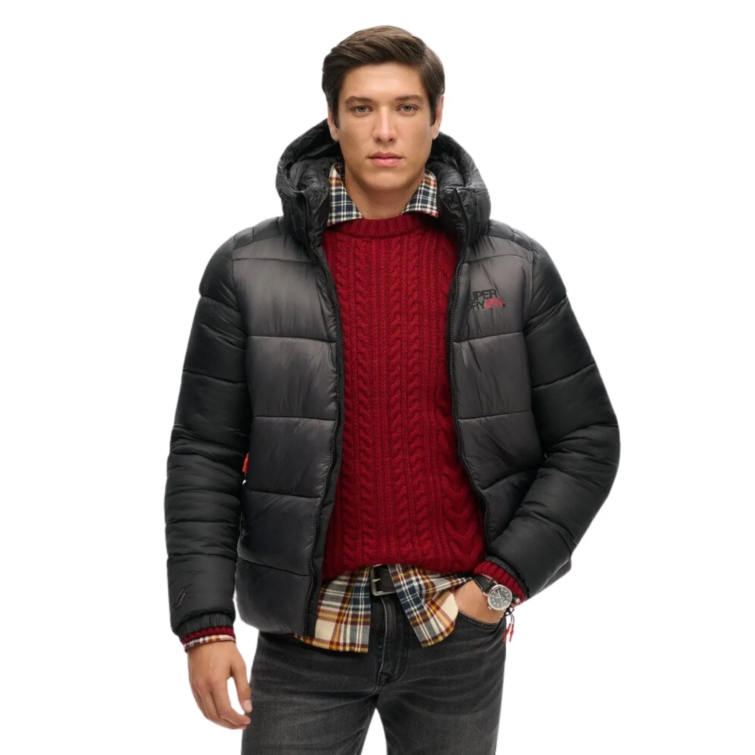 Superdry Hooded Sports Puffer casual winterjas heren