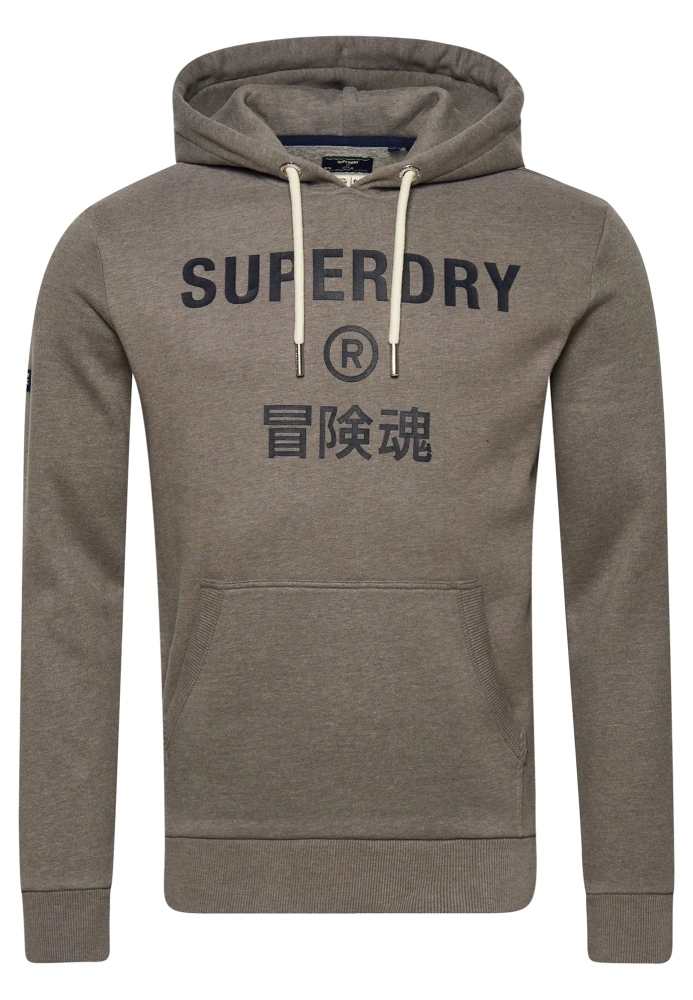 Superdry Vintage Corp Logo Marl Hood casual sweater heren