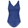 Ten Cate Twisted Soft Cup badpak dames blauw dessin