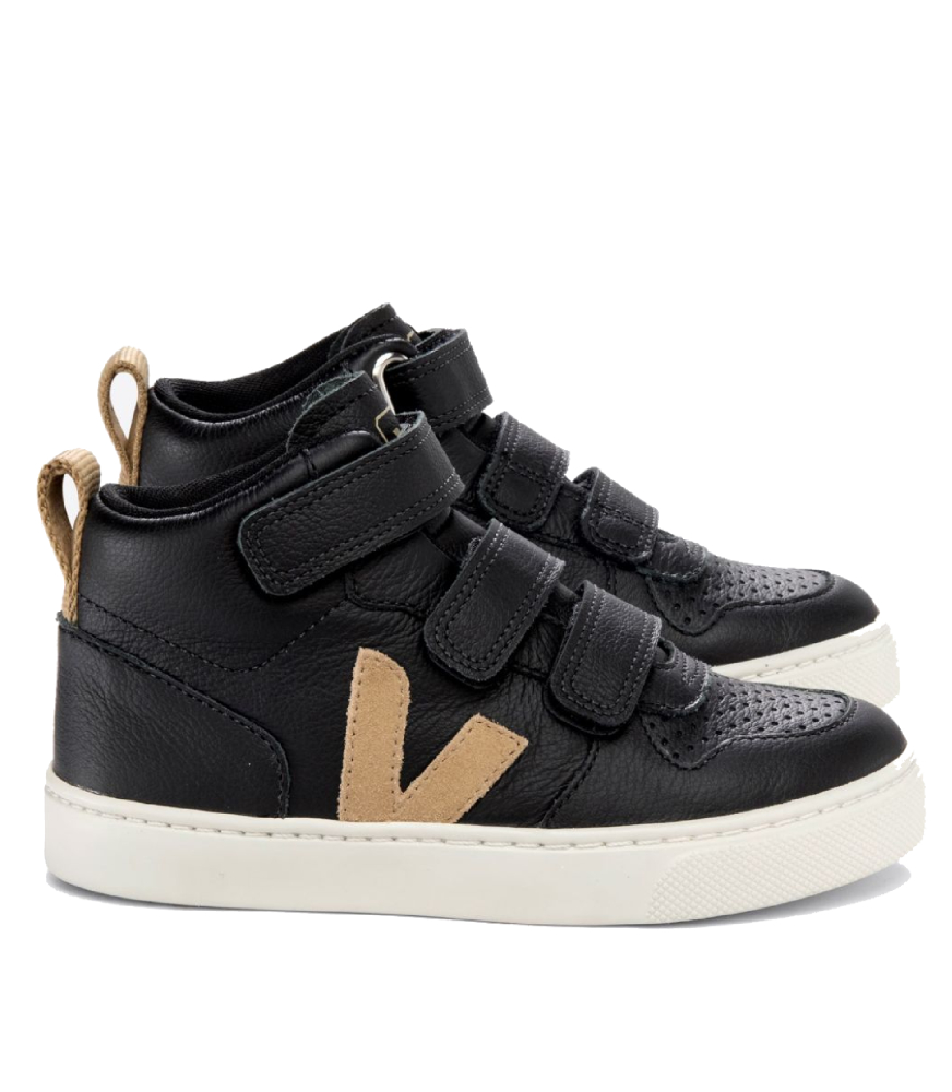 Veja V-10 Mid sneakers jr j+m zwart