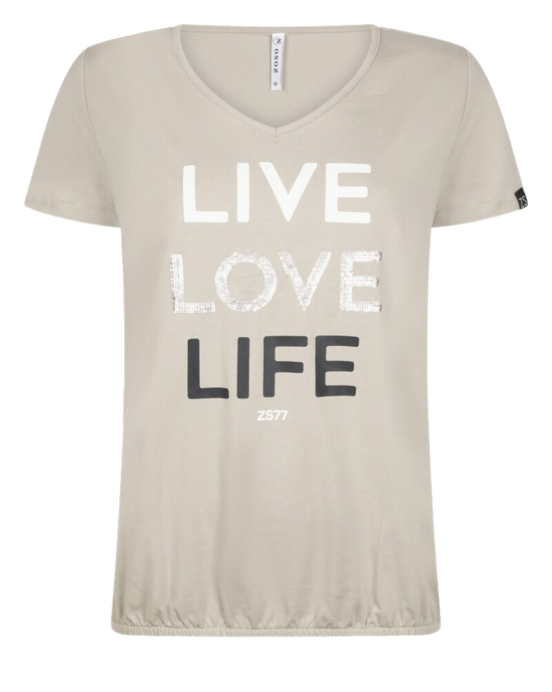 Zoso Love t-shirt dames groen