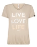Zoso Love casaul t-shirt dames zand